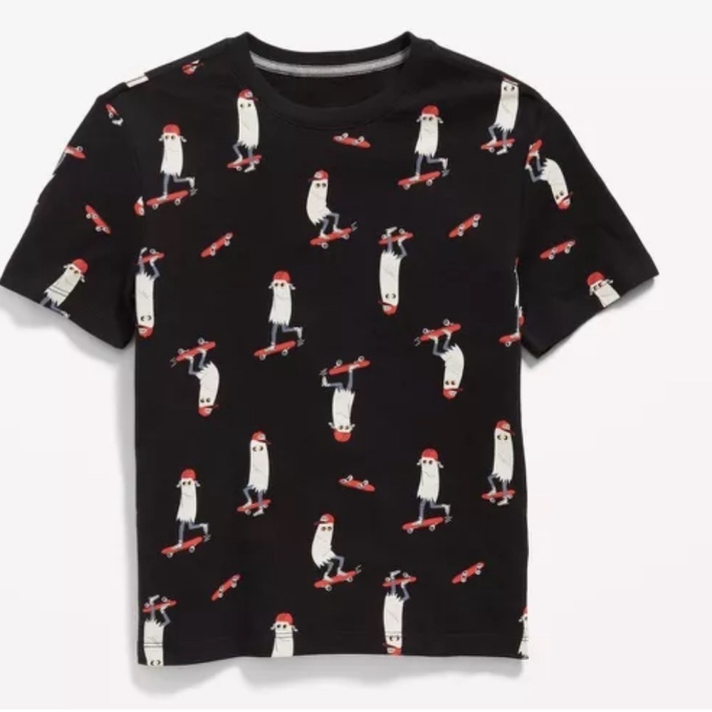 Old Navy Skateboarding Ghost Softest Printed Crew-Neck T-Shirt‎ Medium (8)